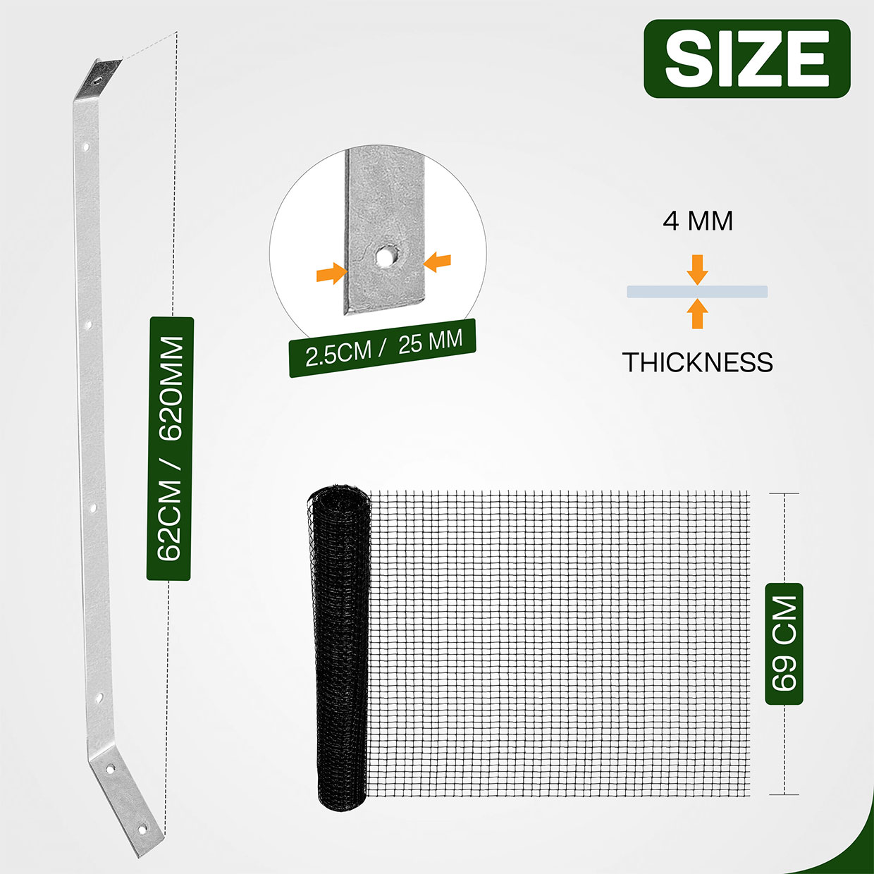 Cat Fence Kit Silver - 20 Meter Kit - Image 5